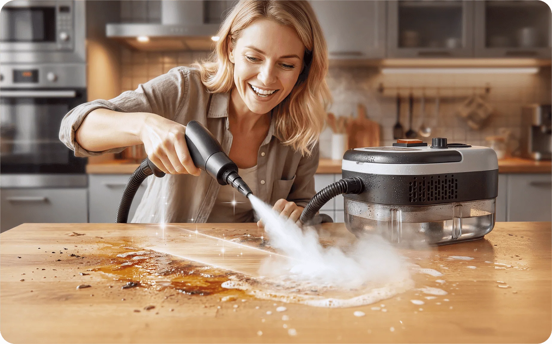 2500W High Temperature Pressure Steam Cleaner for Home Kitchen Portable Handheld Cleaning Machine for Car Auto