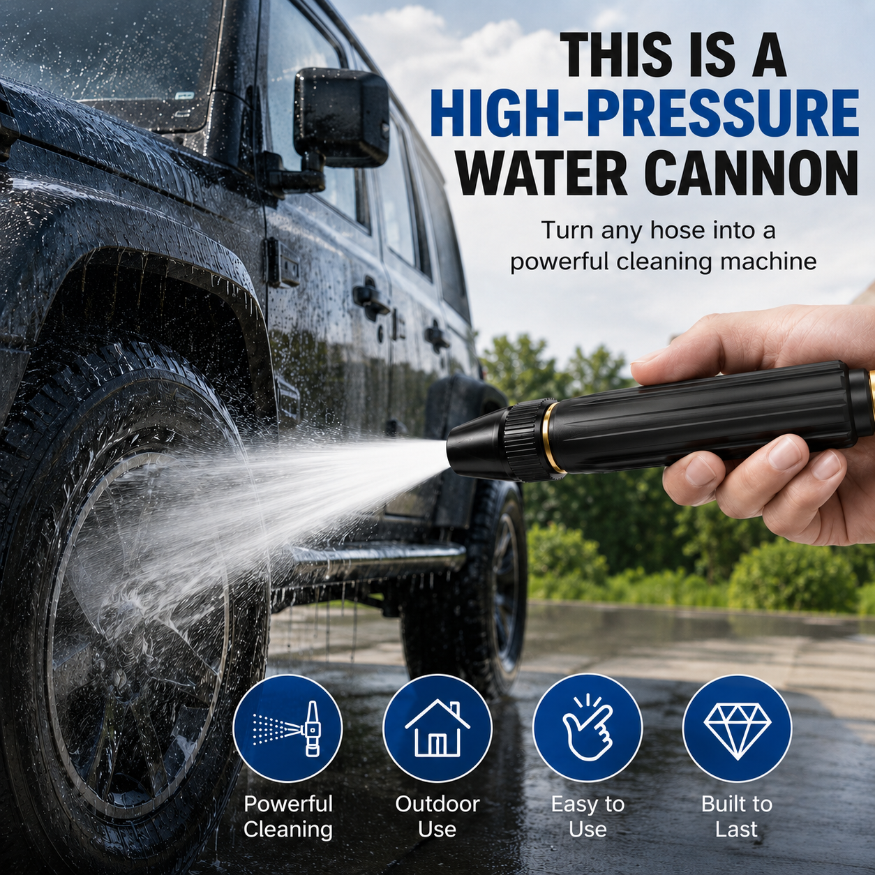 TurboBlast™ Spray Nozzle 💦 — High Pressure Cleaning Power