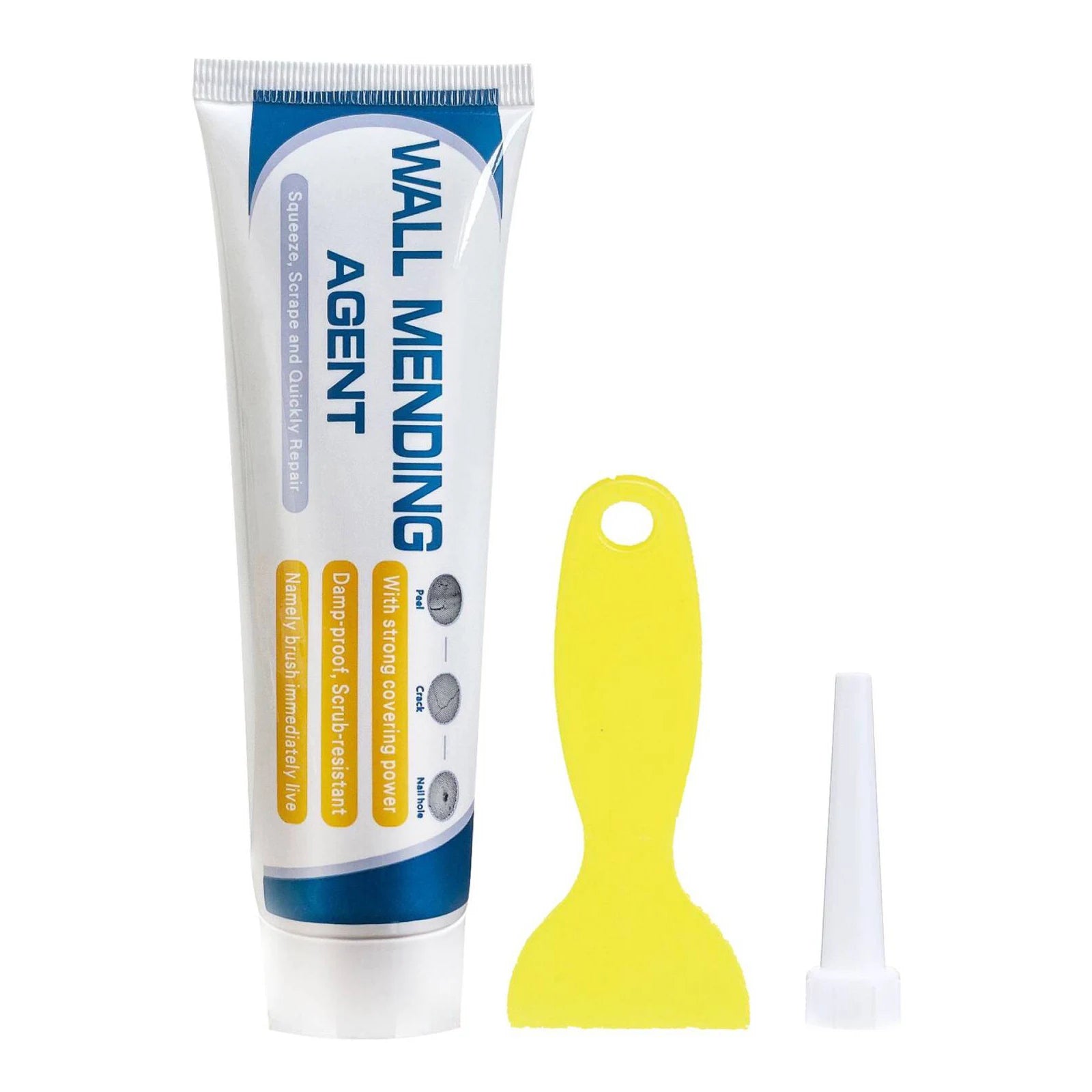 Wall Repair Paste with Scraper Strong Adhesion Paint Wall Surface Hole Fill Quick and Easy Solution Nail Hole Filler for Walls