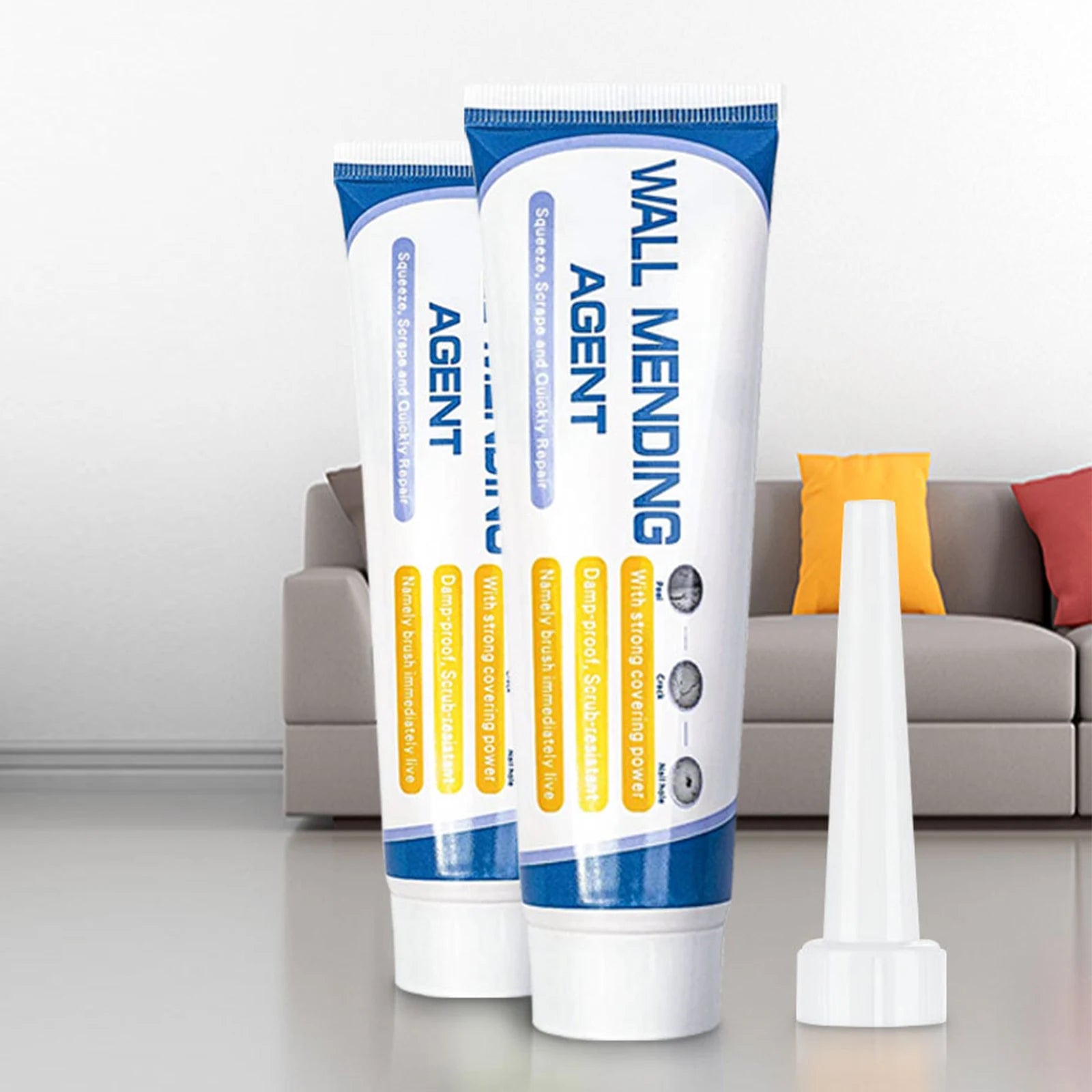 Wall Repair Paste with Scraper Strong Adhesion Paint Wall Surface Hole Fill Quick and Easy Solution Nail Hole Filler for Walls