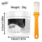 450g Polyurethane Waterproof Coating Invisible Paste Sealant Glue with Brush Adhesive Repair Nano Glue for Home Roof Bathroom Freeze-resistant Wall Crack Repair Glue Easy to brush on.