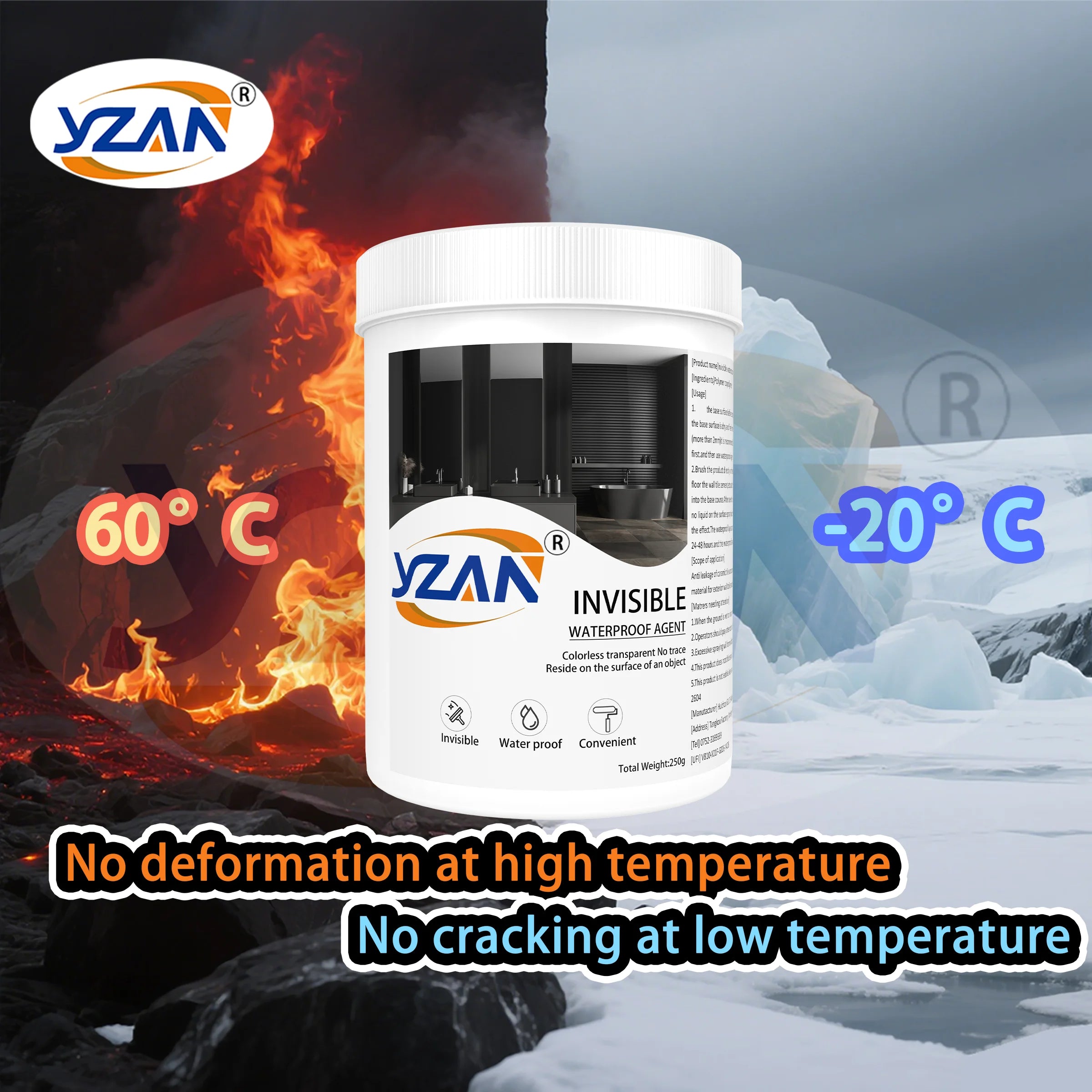 450g Polyurethane Waterproof Coating Invisible Paste Sealant Glue with Brush Adhesive Repair Nano Glue for Home Roof Bathroom Freeze-resistant Wall Crack Repair Glue Easy to brush on.