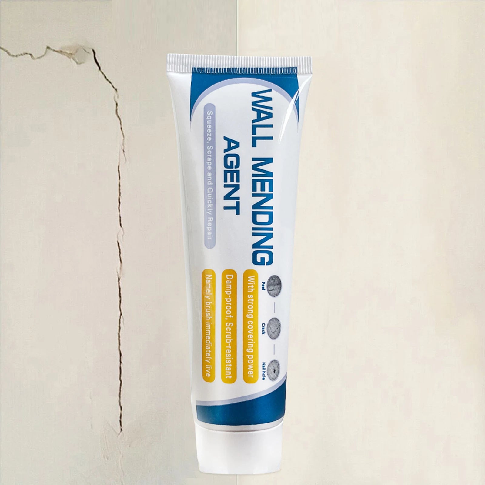 Wall Repair Paste with Scraper Strong Adhesion Paint Wall Surface Hole Fill Quick and Easy Solution Nail Hole Filler for Walls